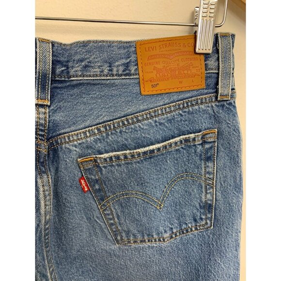 Levi's Premium Big E Button Fly Women's High-Rise 501 Jeans Sz W 28 L 30 Cotton - Picture 2 of 13